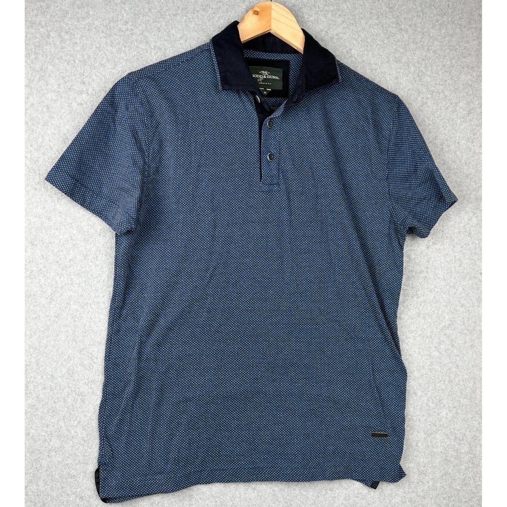 Rodd & Gunn Malibu Polo Shirt Mens Medium Blue Sports Fit Cotton Blend